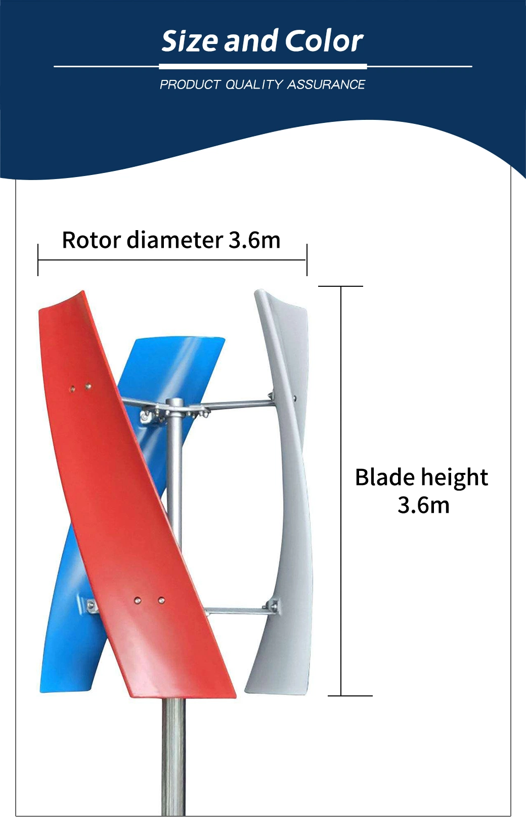 Vertical Turbine Energy Windmill 10000W 220V 380V Generator for Wind Power Inverter